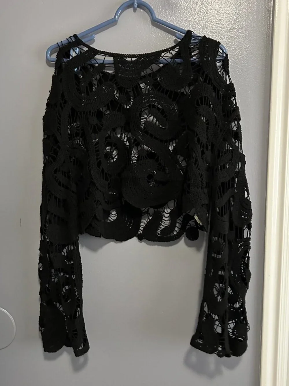 Commense Island Mood Crochet Cover Up Top